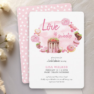 Invitation Desserts Donuts Roses Saint Valentin EVJF