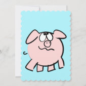 Invitation Dessin 2 Cochon Année Oeuf Et Ginger Party Baby In (Dos)