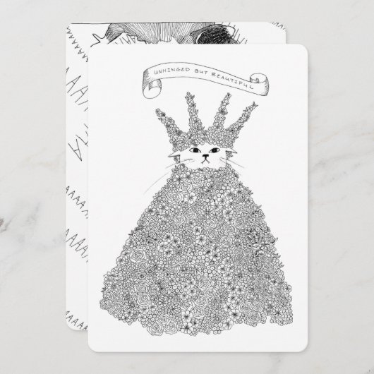 Invitation Dessin à double face sans charnière mais beau (Devant / Derrière)