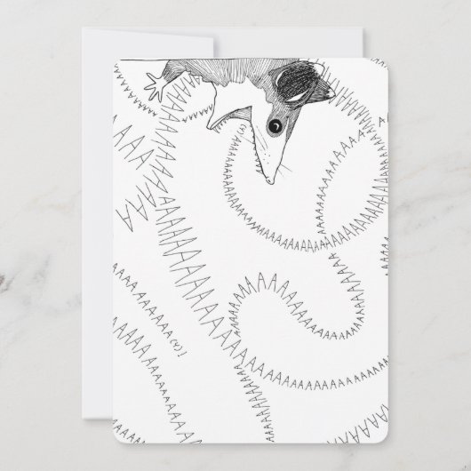 Invitation Dessin à double face sans charnière mais beau (Dos)