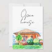 Invitation dessin à la main baby shower à la maison (Dos)