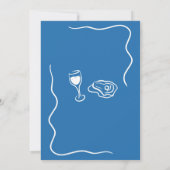 Invitation Dessin à la main Doodle Oyster Cocktail (Dos)