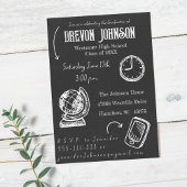 Invitation Dessin à la main Doodle Photo Graduation Party