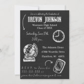 Invitation Dessin à la main Doodle Photo Graduation Party (Dos)