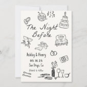 Invitation Dessin à la main la veille du dîner de répétition  (Devant)