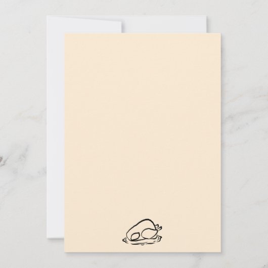 Invitation Dessin à la main Scribble Thanksgiving Dîner Invit (Dos)