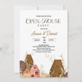 Invitation Dessin à main rustique Open House Logo d'entrepris (Devant)