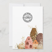 Invitation Dessin à main rustique Open House Logo d'entrepris (Dos)