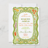 Invitation Dessin amusant Whimsical Floral Bow Doodle Main ti (Devant)