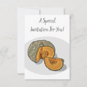 Invitation dessin animé citrouille (Dos)