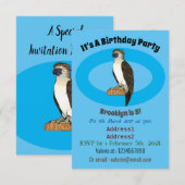 Invitation dessin animé d'aigle des Philippines (Devant / Derrière)