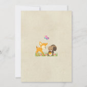 Invitation Dessin animé d'anniversaire de créatures mignonnes (Dos)