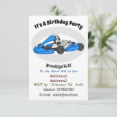 Invitation dessin animé de Kart racing (Debout devant)