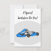 Invitation dessin animé de Kart racing (Dos)