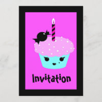 dessin animé de kawaii animé Emo goth cupcake