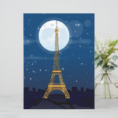 Invitation Dessin animé de la Tour Eiffel (Debout devant)