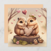 Invitation Dessin animé de petits ours mignons (Devant / Derrière)