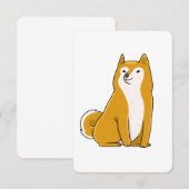Invitation dessin animé de shiba inu (Devant / Derrière)