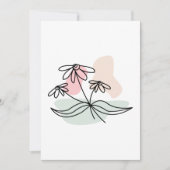 Invitation Dessin au crayon floral Pastel (Devant)