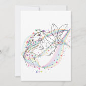 Invitation dessin au trait design de visage simple arty (Devant)