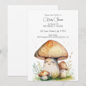 Invitation Dessin aux champignons (Devant / Derrière)