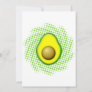 Invitation Dessin Avocado de style vintage