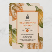 Invitation Dessin Citrouille d'automne (Devant / Derrière)