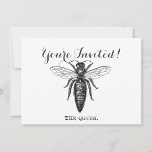 Invitation Dessin classique de l'illustration de Queen Bee