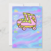 Invitation dessin craie Rouleau Patinage neige Anniversaire r (Dos)