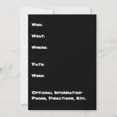 Invitation Dessin d'avion à l'ancienne mode (Dos)