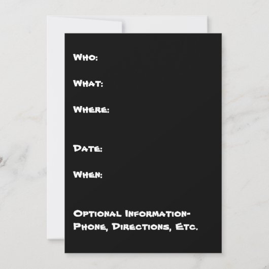 Invitation Dessin d'avion à l'ancienne mode (Dos)