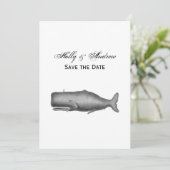 Invitation Dessin de baleine d'époque du XIXe siècle (Debout devant)