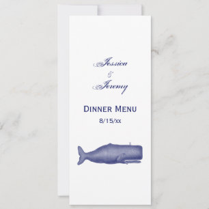 Invitation Dessin de baleine du XIXe siècle de style vintage