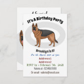 Invitation dessin de berger allemand (Devant / Derrière)