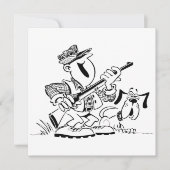 Invitation Dessin de chasseur et de chien (Devant)