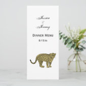 Invitation Dessin de chat tacheté vintage léopard guépard (Debout devant)