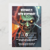 Invitation Dessin de créature zombie halloween garçons du par (Devant)