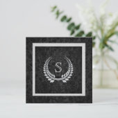 Invitation Dessin de diamant sur damas (Debout devant)