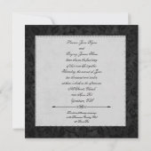 Invitation Dessin de diamant sur damas (Dos)