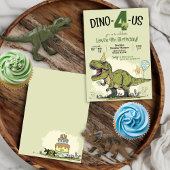Invitation Dessin de Dinosaur mignon Dino-4-us fête d'anniver