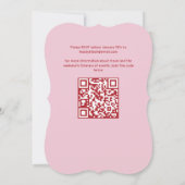 Invitation Dessin de Doodle Rouge et Rose Tourner devant l'an (Dos)