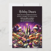 Invitation Dessin de fête Pastel violet amusant (Devant)