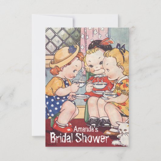 Invitation Dessin de filles Douche nuptiale, fête de bachelor (Devant)