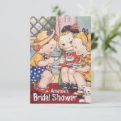 Invitation Dessin de filles Douche nuptiale, fête de bachelor (Debout devant)