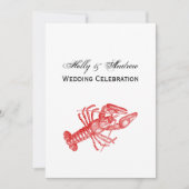 Invitation Dessin de homard rouge vintage no 1 (Devant)