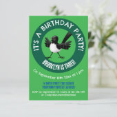 Invitation Dessin de l'Australien Willie Wagtail (Debout devant)