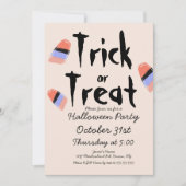 Invitation Dessin de modèle de costume de candy pour Hallowee (Devant)