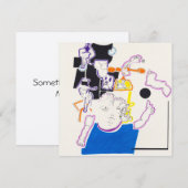 Invitation Dessin de nuit et de la nuit 14 Poupée et fille Ca (Devant / Derrière)