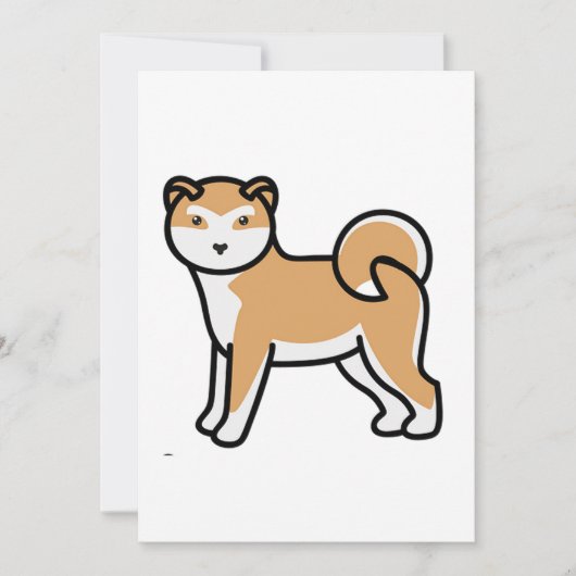 Invitation dessin de shiba inu (Devant)