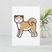 Invitation dessin de shiba inu (Debout devant)